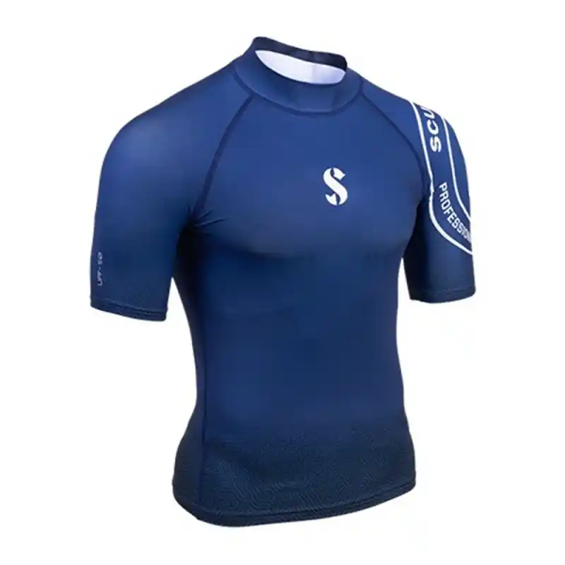 Billig Scubapro - UPF 50 T-Flex Rashguard - Kurzarm - Herren - Farbe Navy