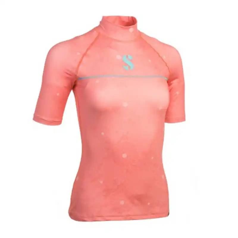 Echt Scubapro - UPF 50 T-Flex Rashguard - Kurzarm - Damen - Farbe Coral