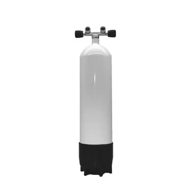 Echt ECS 12L lang/232 bar Stahl TG mit Standfuß und Twinventil 12944