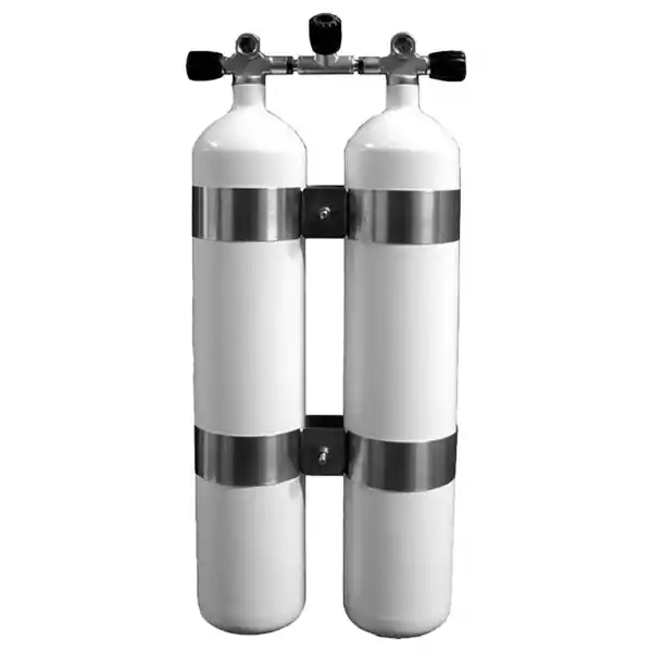 Knallerangebot Polaris 2x8.5 Liter Doppelgerät mit DIN Ventilsatz & V4 Tec-Schellen 40mm 230bar. konkaver Boden