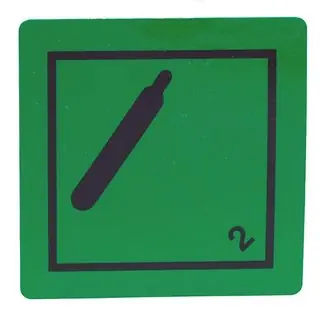 50 Stück Gefahrgutaufkleber 5x5 cm Klasse 2 Zertifiziert