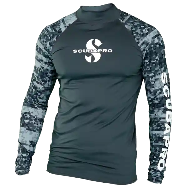 Zertifiziert Scubapro Rash Guard UPF-50 - Herren - Langarm - Multicolor