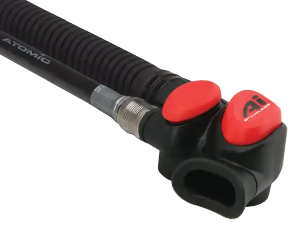 Neue Ware Atomic Aquatics - AI Power Inflator - schwarz-rot - Edelstahl