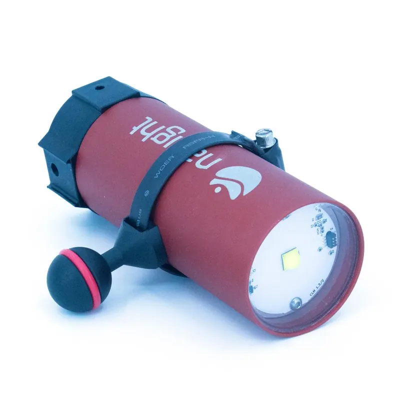 Abverkauf Nanight - Tauchlampe Sport Video mit Ladeanschluss - Farbe Rot