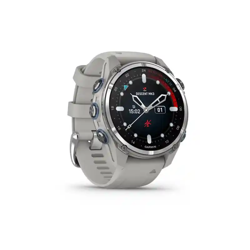 Garmin Descent MK3 - Nebelgrau - 43mm - Silikonarmband Beliebt