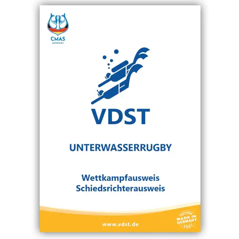 Wettkampfausweis - Unterwasser-Rugby Schiedsrichter-/Spielerpass Garantierte Lieferung