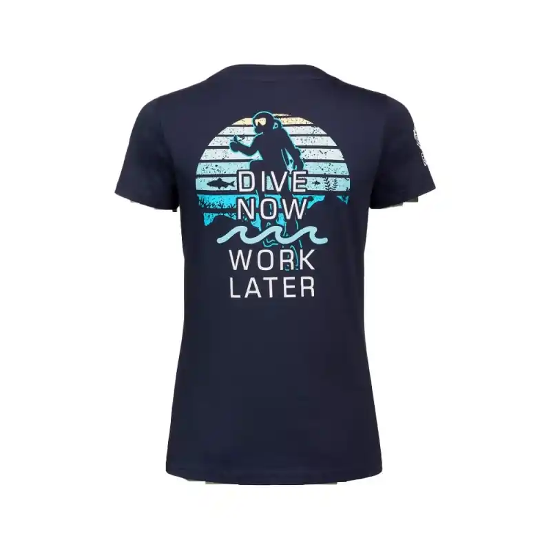 Knallerangebot SSI - Dive Now Work Later - T-Shirt Rundhals - Frauen