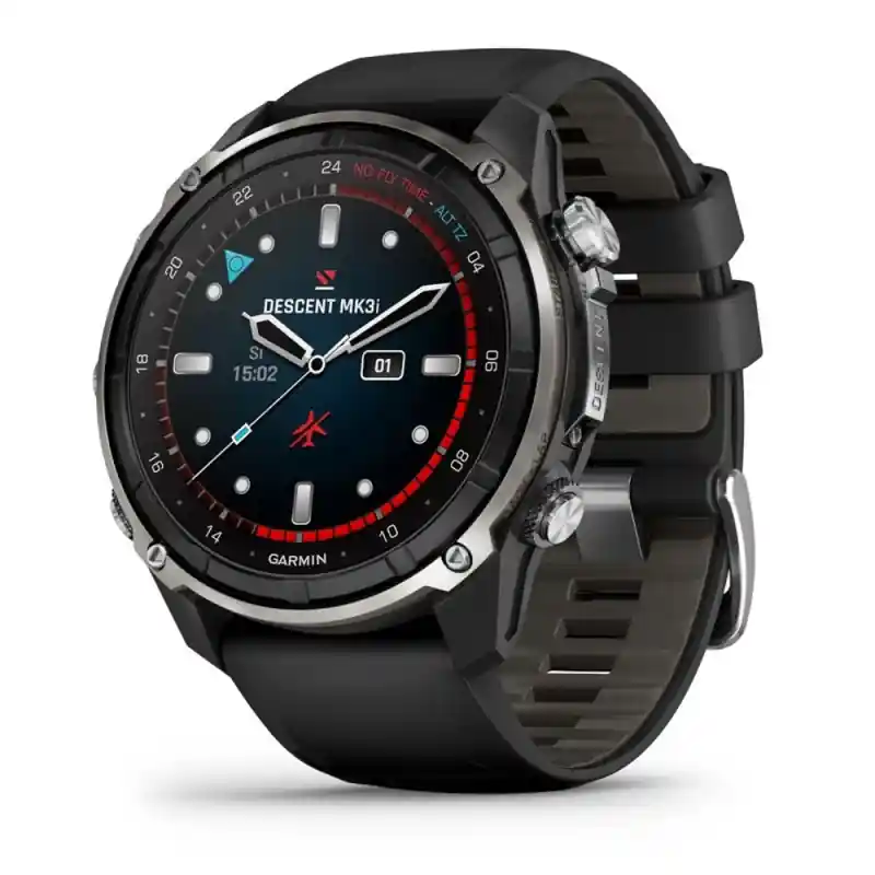 Garmin Descent MK3i schwarzes PVD-Titan - 51mm - Silikonarmband Nur Heute