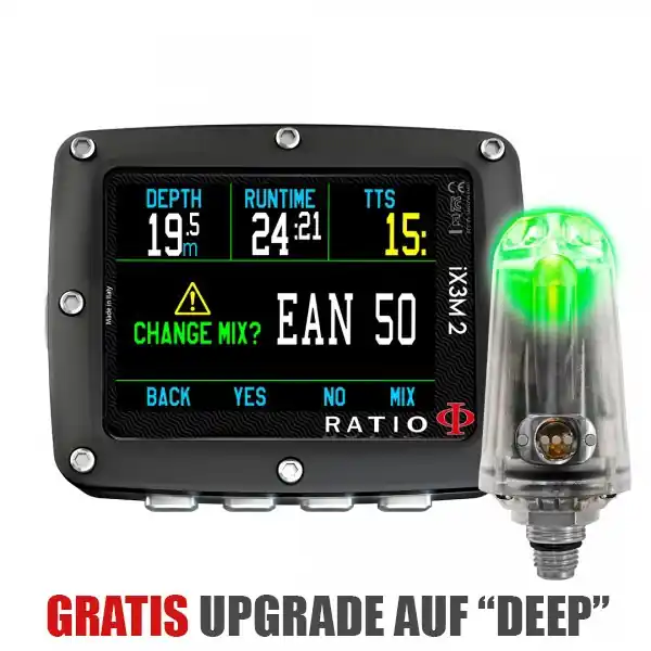 Ratio - iX3M 2 Pro - Tauchcomputer inkl. Sender & Box Expressversand