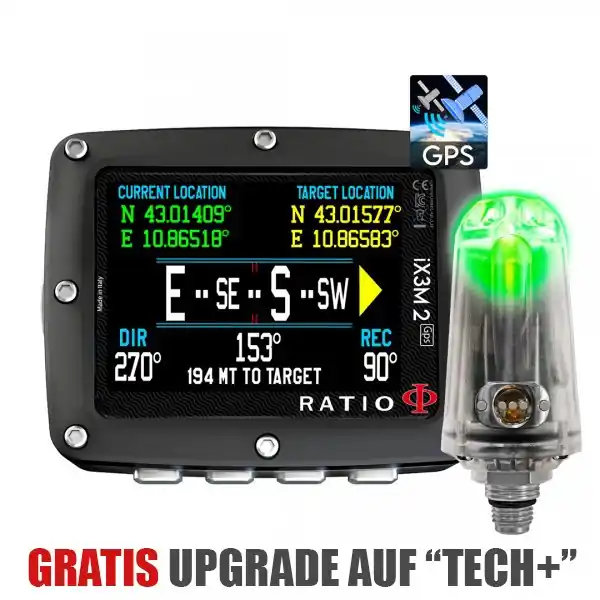 Preisreduziert Ratio - iX3M 2 GPS Deep - Tauchcomputer inkl. Sender & Box
