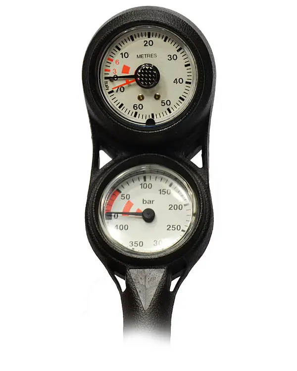 Zweierkonsole Slim Line Manometer & Tiefenmesser- Tauchsportvertretungen Online Kaufen