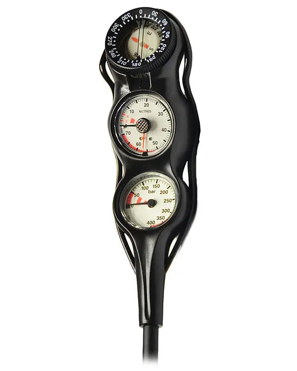 Bestseller Dreierkonsole Manometer, Tiefenmesser, Kompass in Linie - Tauchsportvertretungen